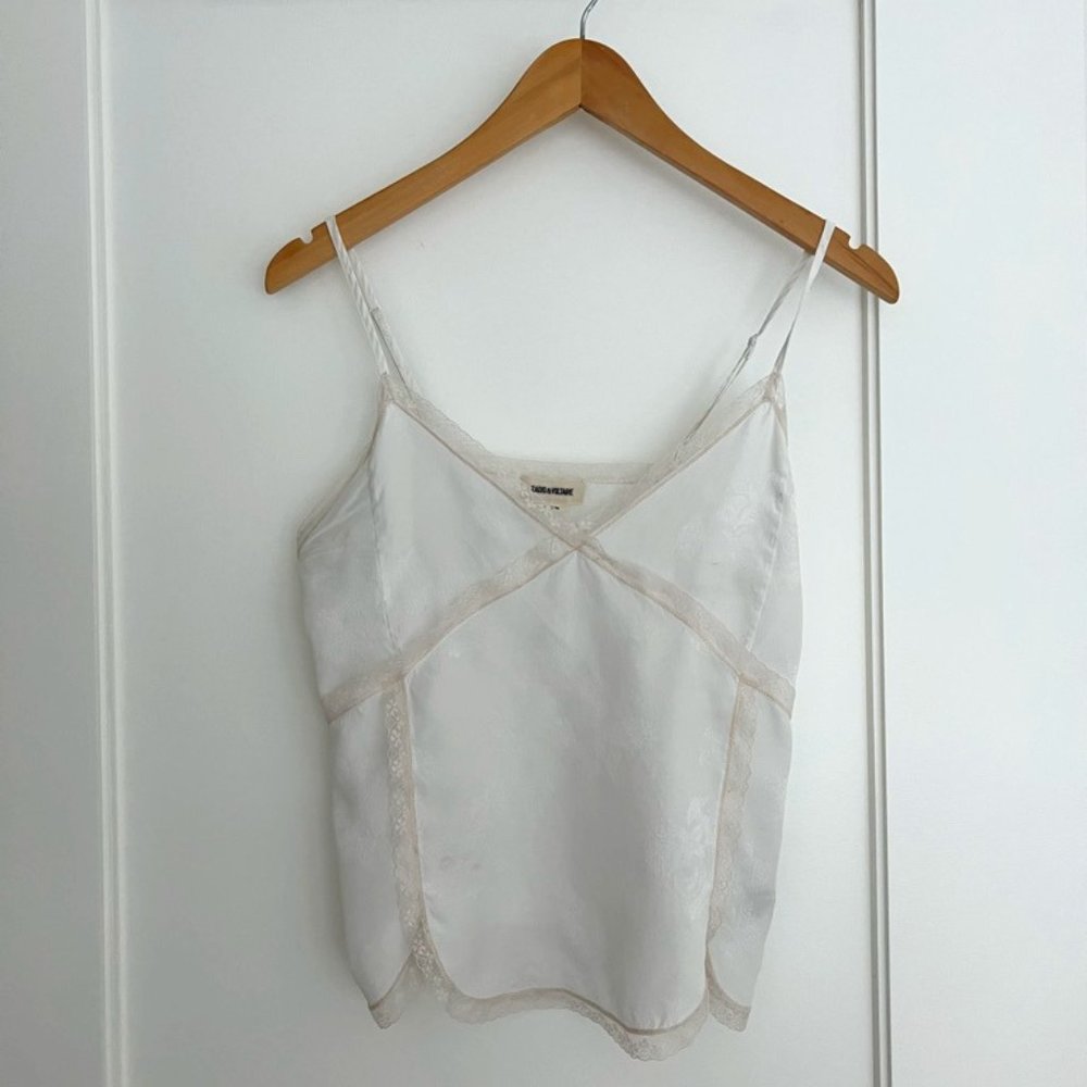COPY - Zadig & Voltaire Cream Silk Lace Tank Top/Cami (Size S)